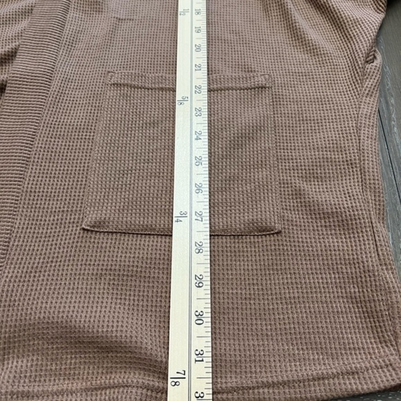 Grace Karin Waffle Knit Open Cardigan With Pockets And Wide Bat Sleeves - Picture 7 of 12